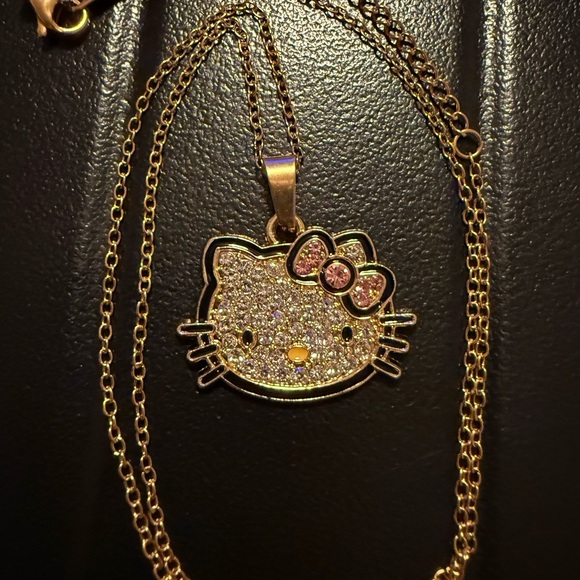 Gold Hello Kitty Pendant Necklace STOCKING STUFFER!!!!!!! - Picture 2 of 3